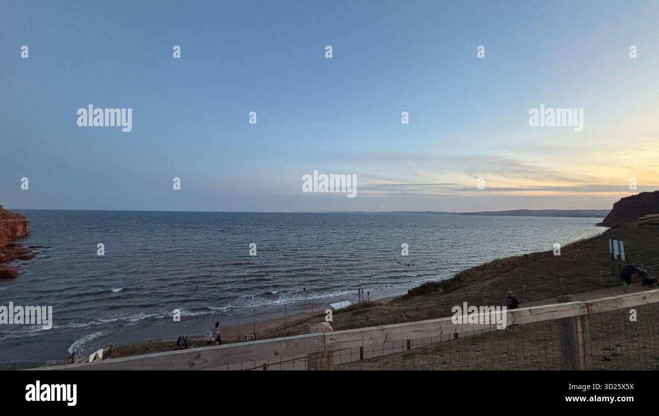Picture from the top of Devon Cliffs looking out over the beach and the ...