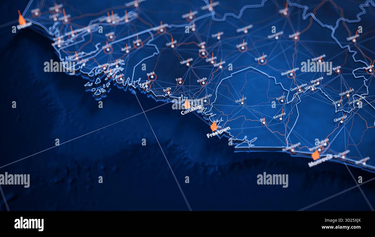 Business data visualization guinea map hi-res stock photography and ...