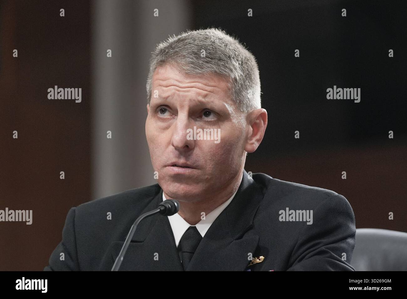 Vice Admiral Richard Correll testifies during a Senate Committee on ...