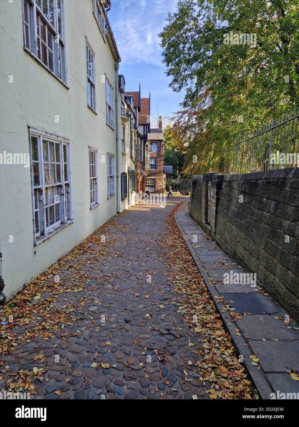 Dun Cow Lane, Durham, UK - Smartphone Captured Stock Image