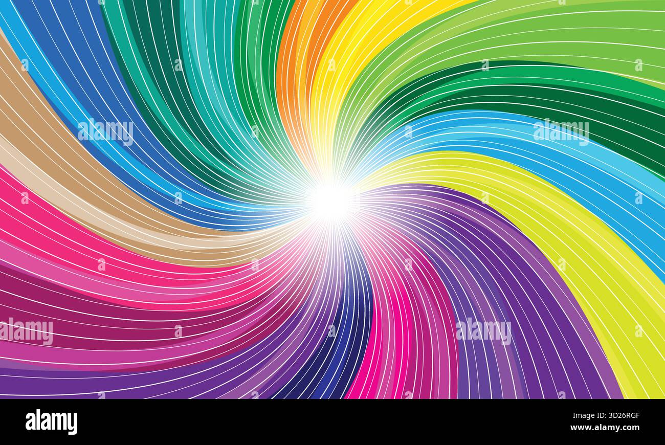 Beautiful Rainbow Wave Background Vector, abstract background Stock Vector