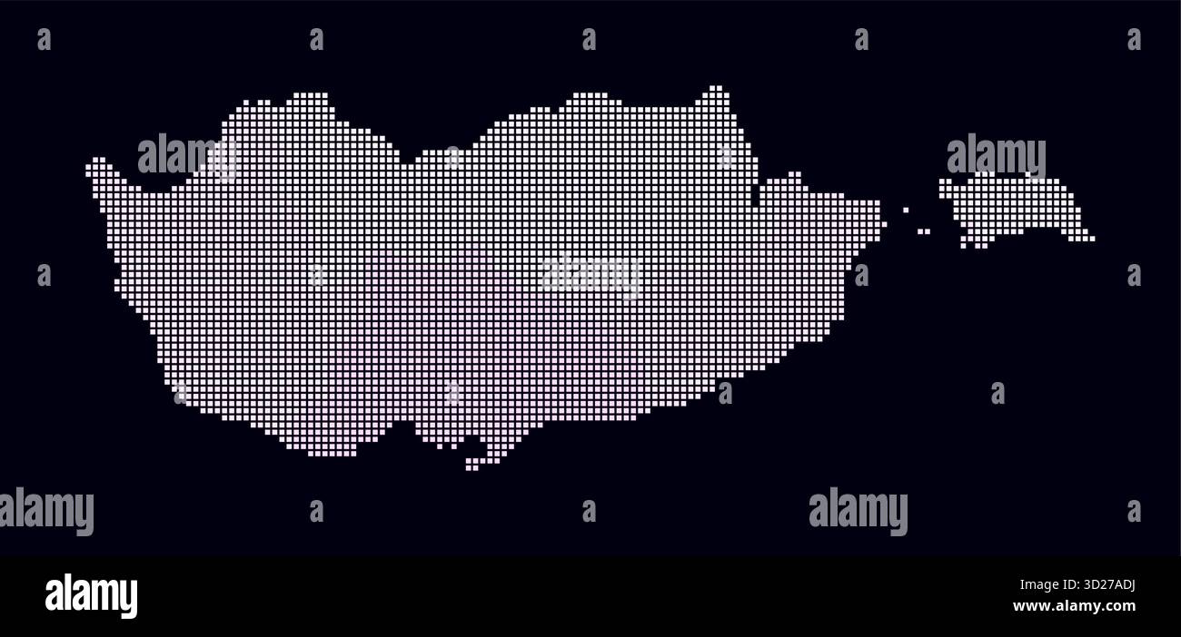 Cyprus dotted map. Digital style map of the country on dark background ...