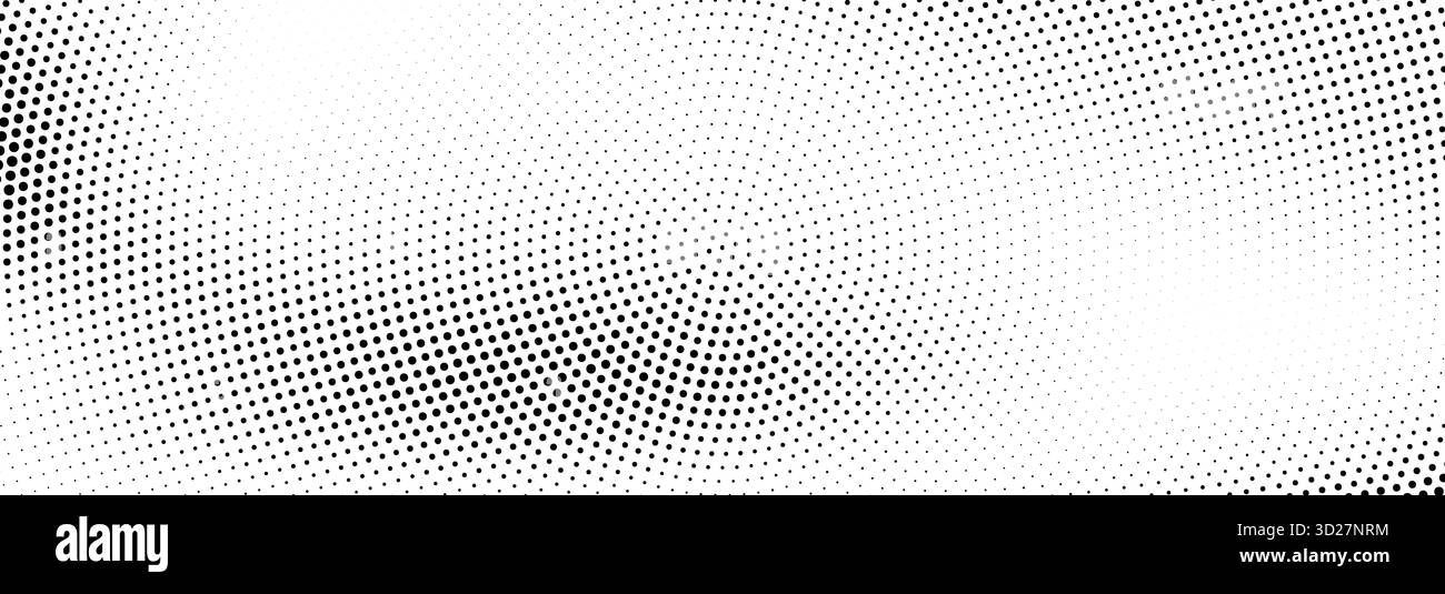 Concentric dotted noise gradient texture. Radial halftone grain background. Rough dot fading overlay wallpaper. Cartoon pop art backdrop for poster, banner, cover, print. Vector comic grit pattern Stock Vector