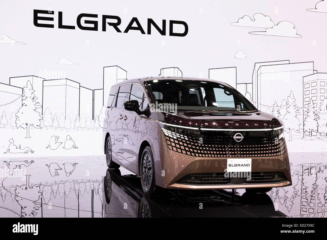 Newly unveiled Nissan Elgrand on display at Japan Mobility Show 2025 ...