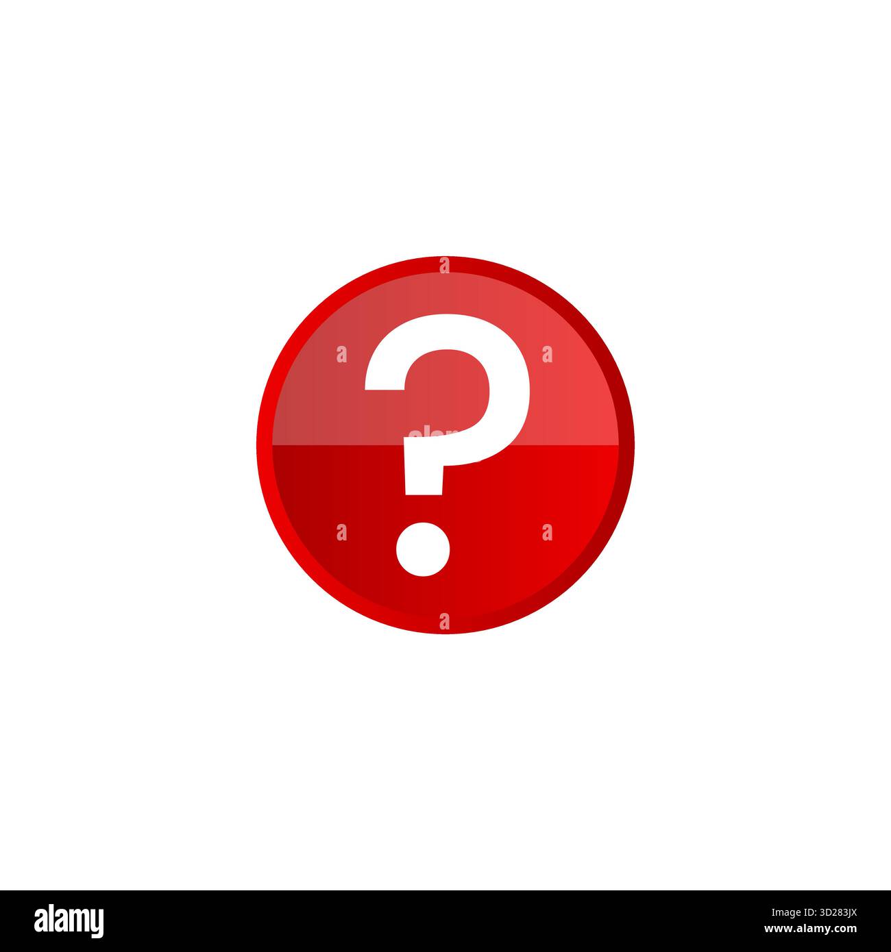 Red glossy round question mark icon button symbol vector isolated on ...