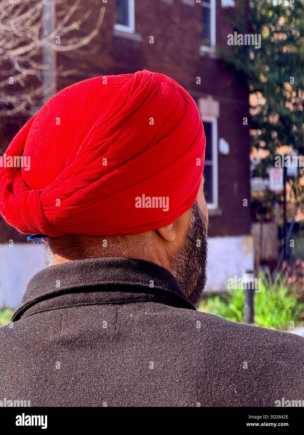Man with a turban, Montreal, Canada - Smartphone Captured Stock Image