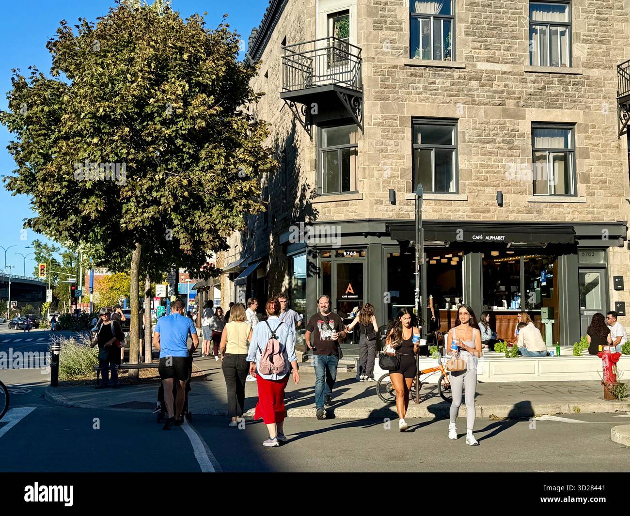 Street scene, Van Horne street, Mile End, Montreal - Smartphone Captured Stock Image