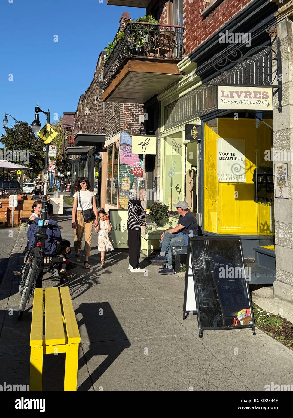 Street scene, Van Horne street, Mile End, Montreal - Smartphone Captured Stock Image