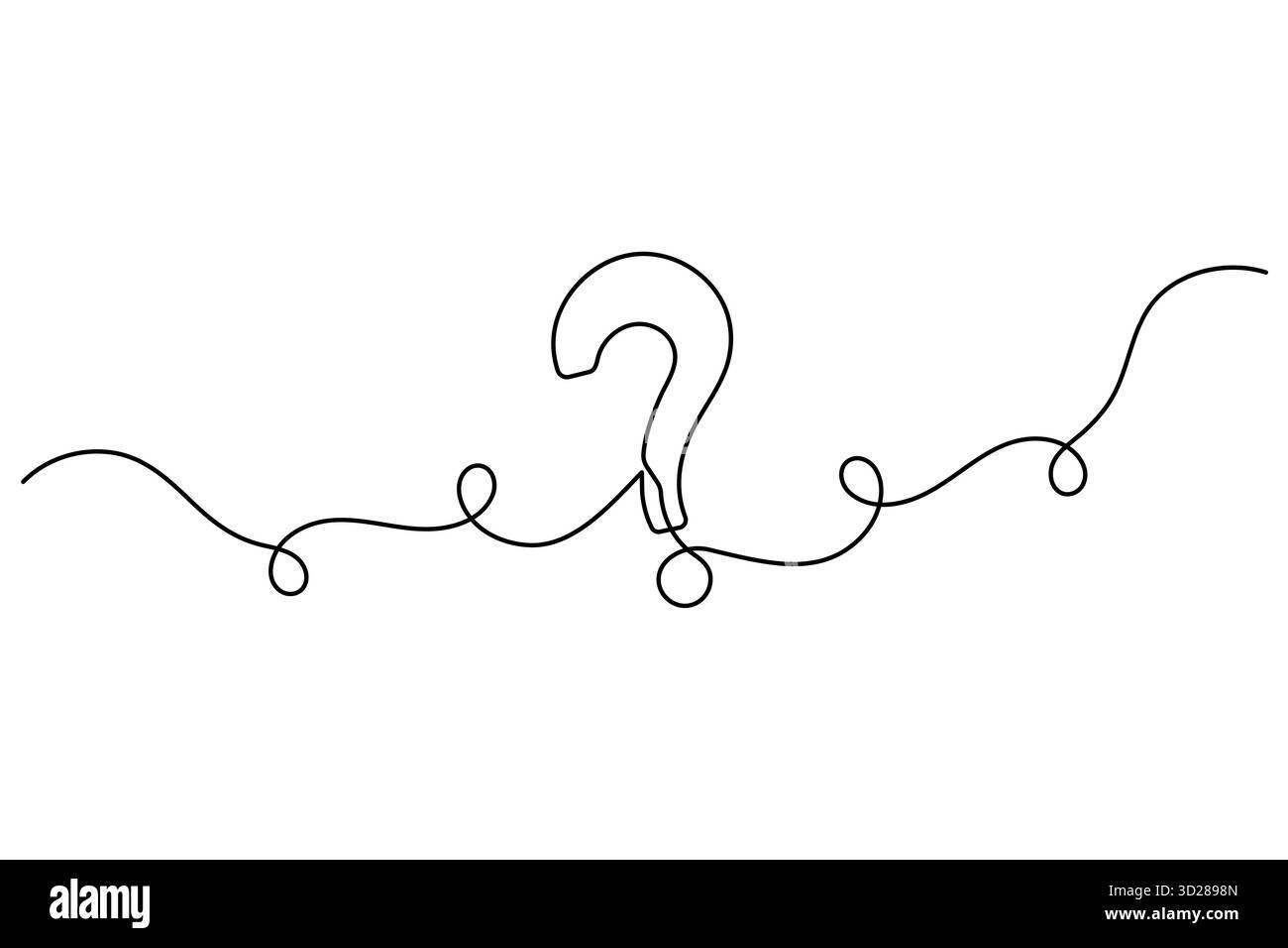 Minimalist Question Mark Single Line Art Illustration Vector Stock ...