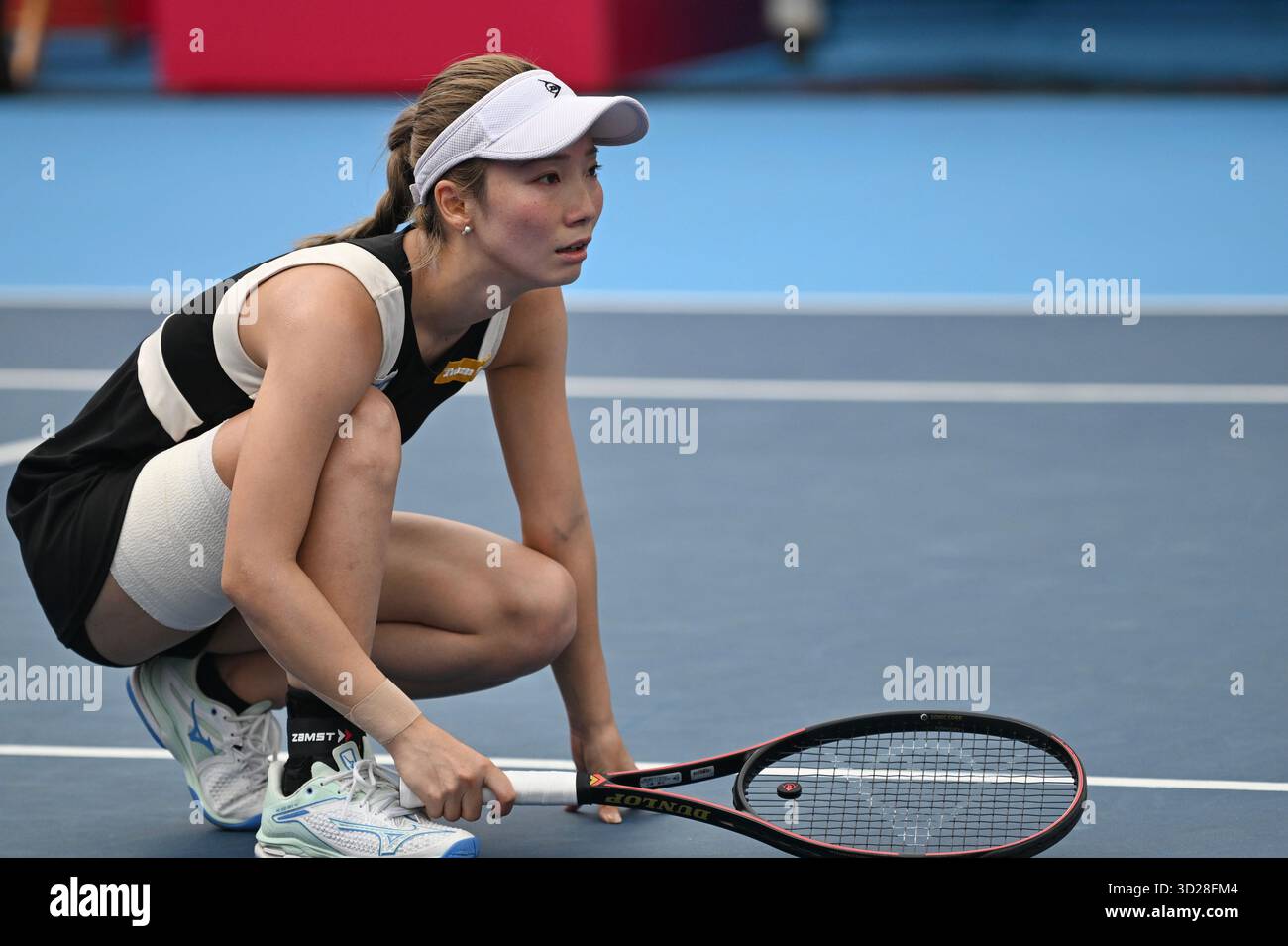 Japanese tennis player Momoko Kobori during a match at the Hong Kong Tennis Open on October 31, 2025 in Hong Kong. (Photo by Kobe Li/Nexpher Images) Stock Photo