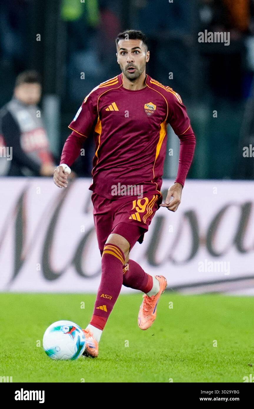 Zeki Celik of AS Roma in action during the Serie A Enilive match ...