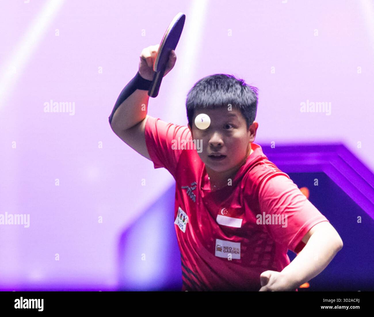 Jian Zeng of Singapour During the 16th WTT Champion Montpellier Final ...