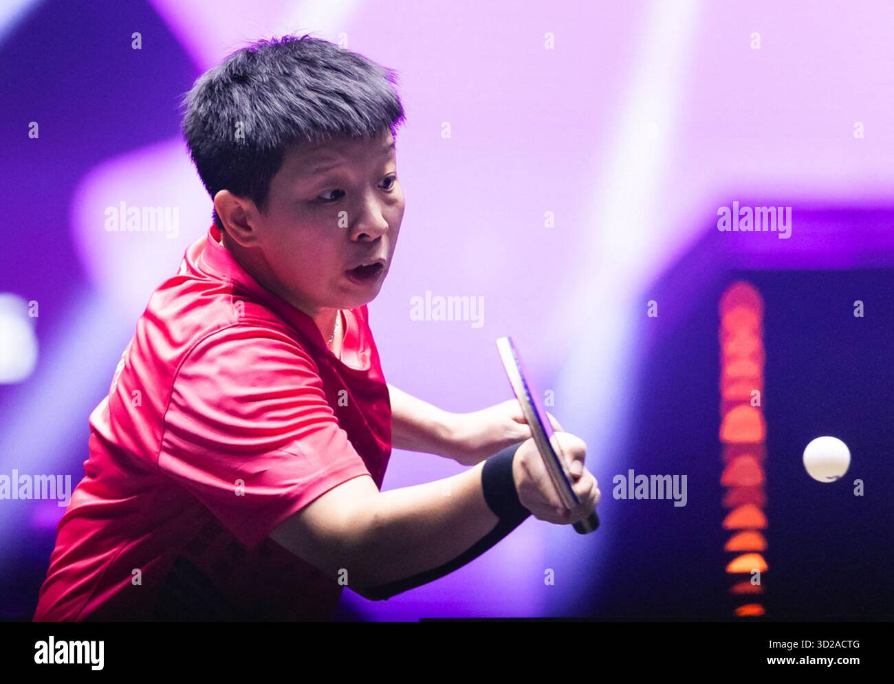 Jian Zeng of Singapour During the 16th WTT Champion Montpellier Final ...