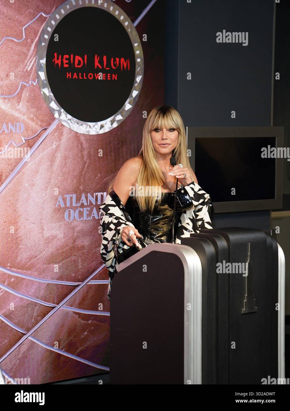 Heidi Klum at a public appearance for Heidi Klum Lights Empire State