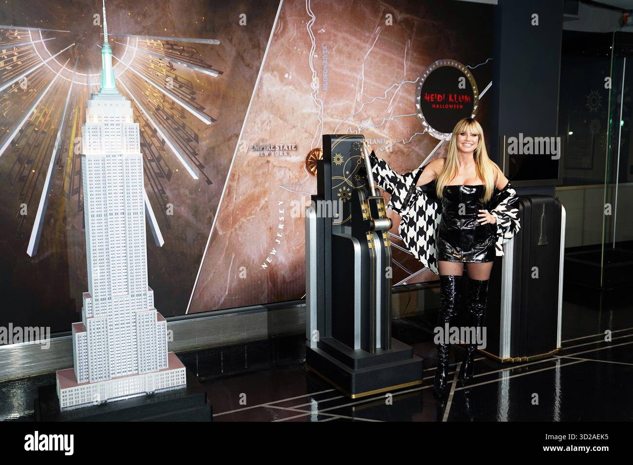 Heidi Klum at a public appearance for Heidi Klum Lights Empire State