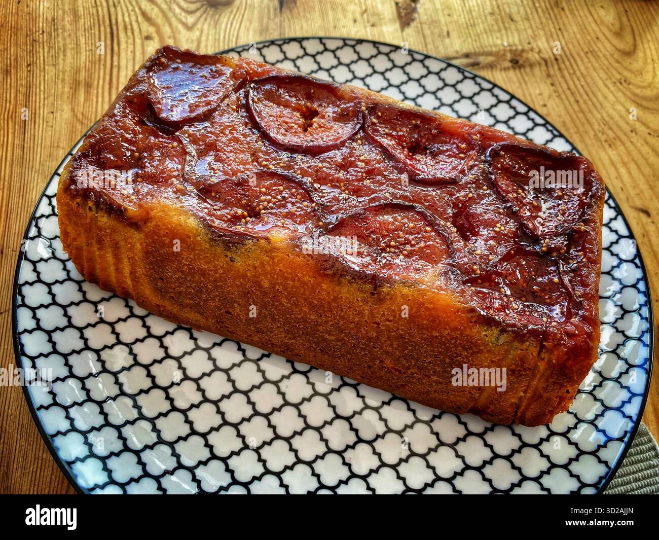 Fig and cardamom cake - Smartphone Captured Stock Image