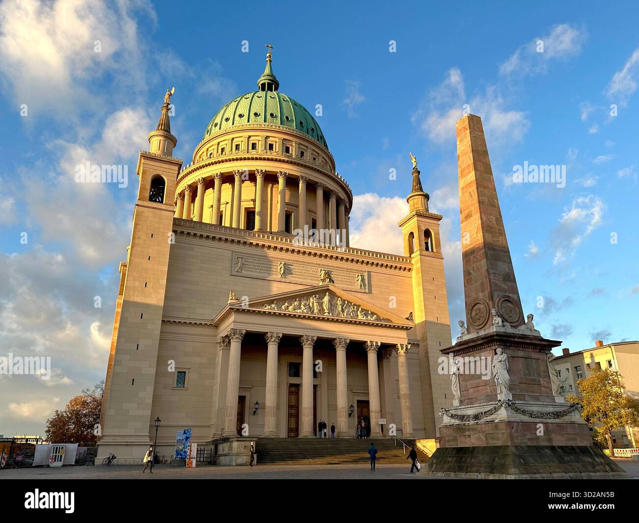 St. Nicholas Church at Old market square, Potsdam, Germany - Smartphone Captured Stock Image