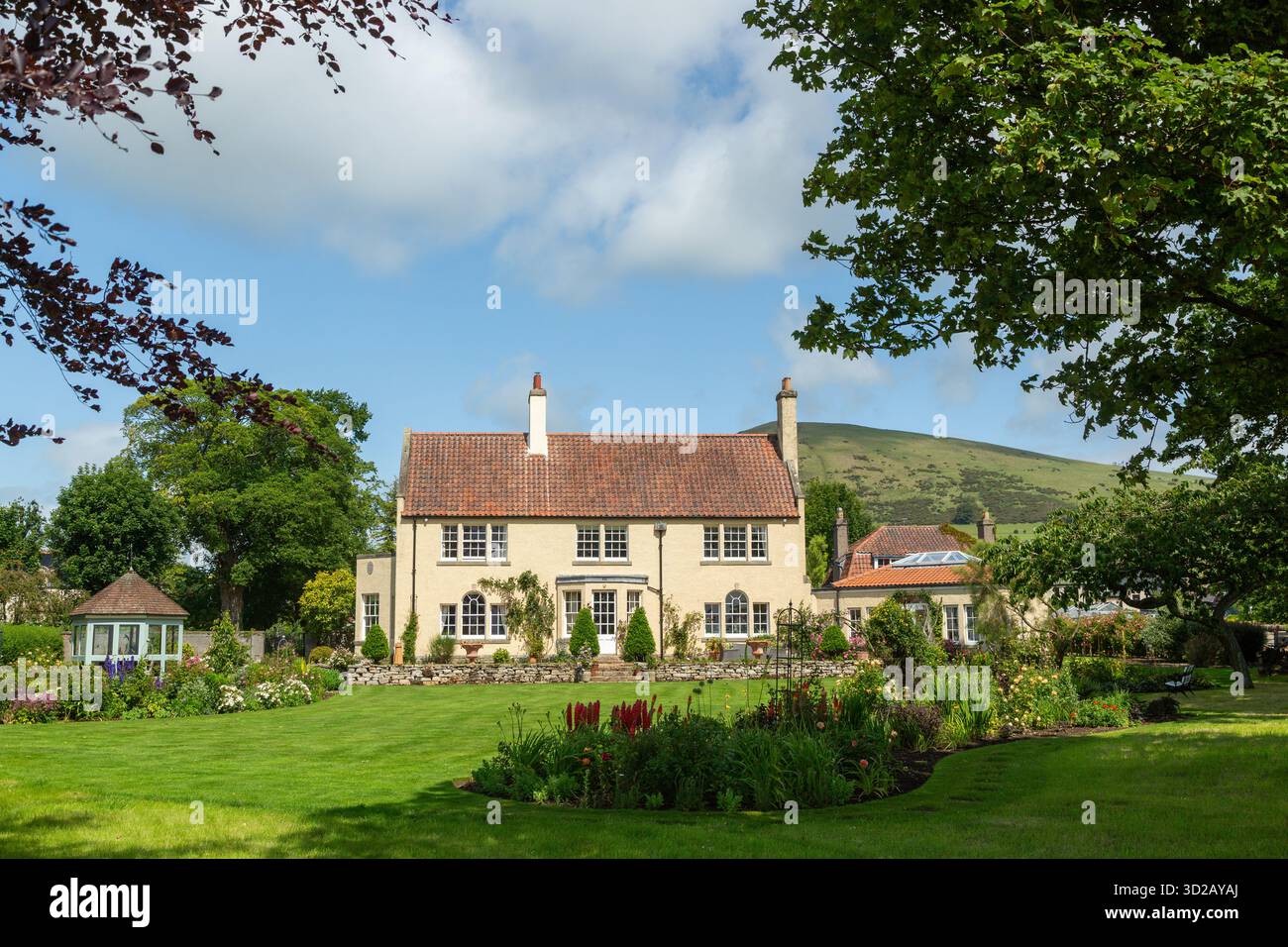 A lovely country house with large garden, Upper Largo, Fife, Scotland Stock Photo