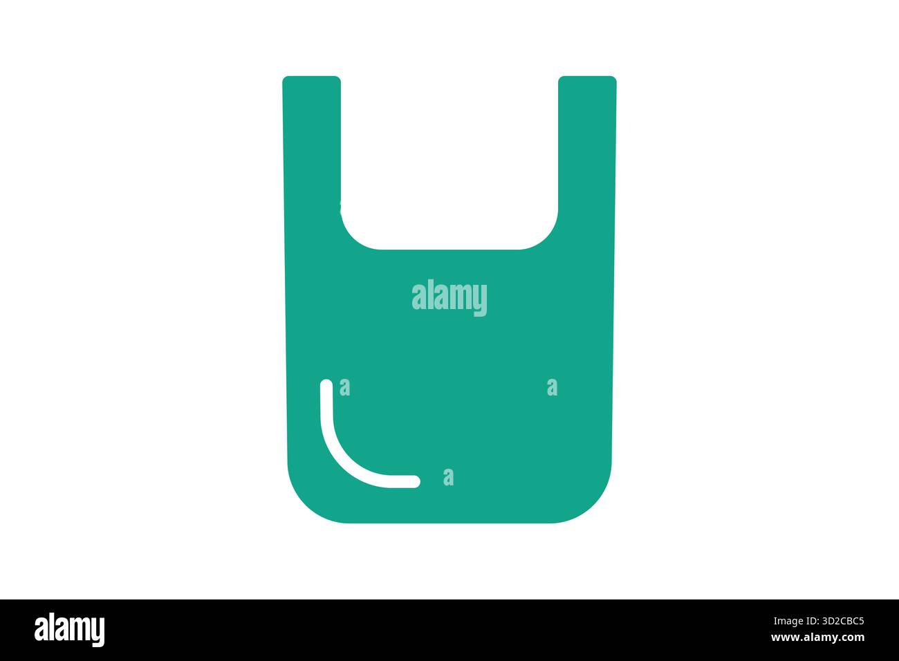 Plastic icon. plastic bag. solid icon style. icon related to packaging. recycling elements vector illustration Stock Vector