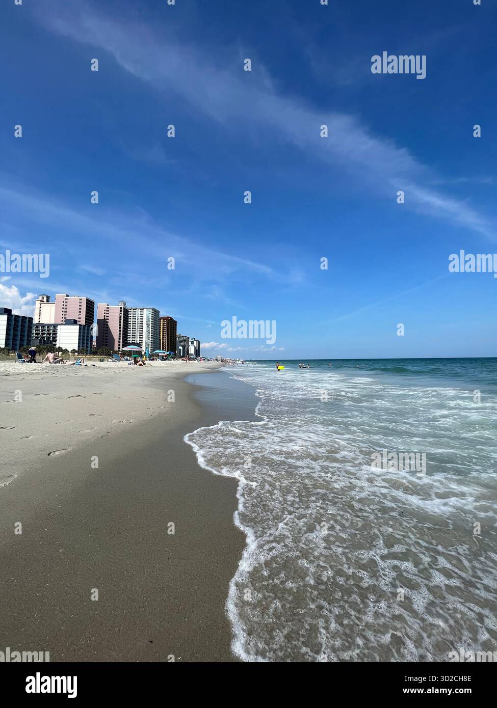 The Atlantic Ocean and the beach in Myrtle Beach - Smartphone Captured Stock Image