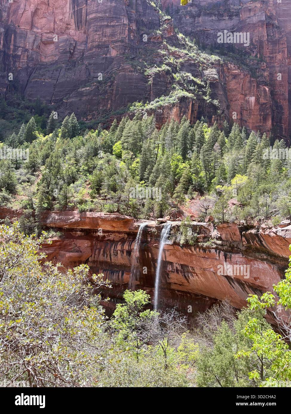 Mountain scenery and roads in Zion National Park, Utah, USA - Smartphone Captured Stock Image