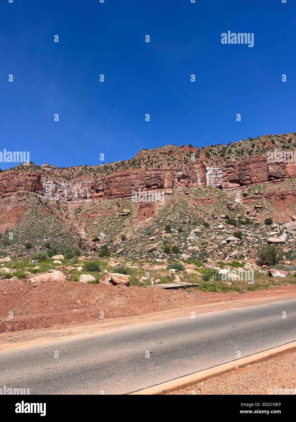 Scenic red rock formations in Zion National Park, Utah, USA - Smartphone Captured Stock Image