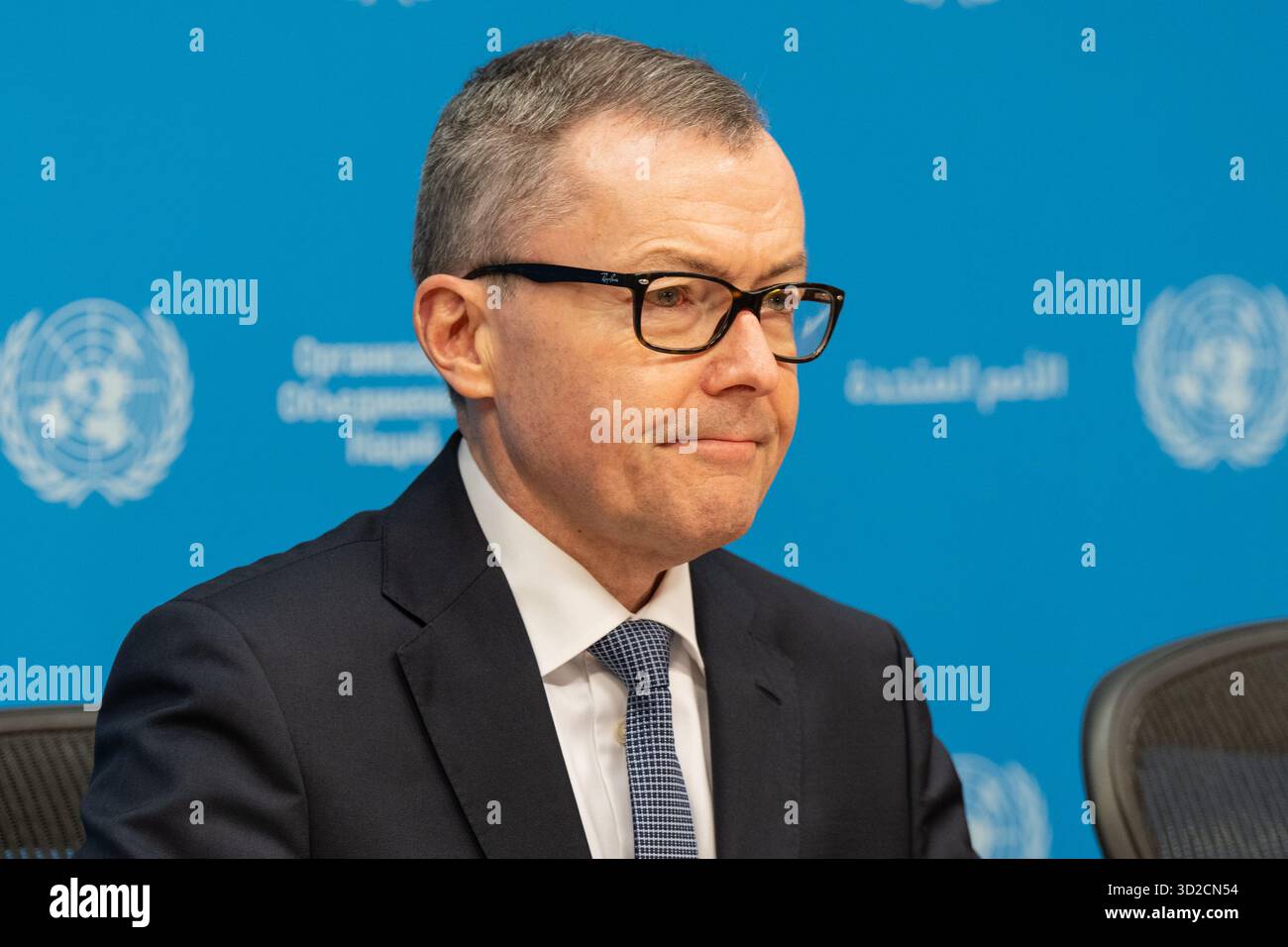 New York, United States. 31st Oct, 2025. Ambassador Jürg Lauber, President of the Human Rights Council speaks to the press at UN Headquarters. (Photo by Lev Radin/Pacific Press) Credit: Pacific Press Media Production Corp./Alamy Live News Stock Photo