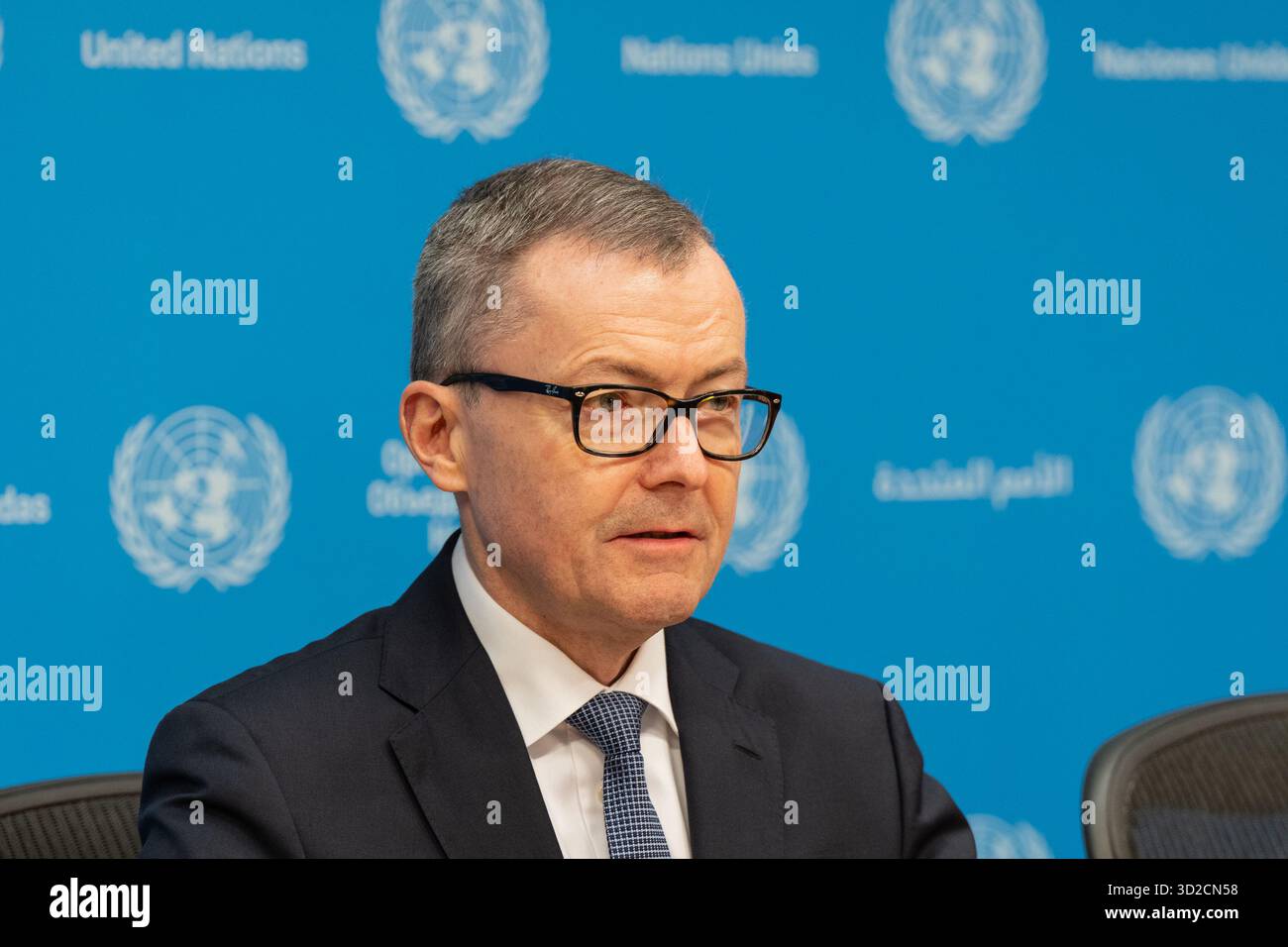 New York, United States. 31st Oct, 2025. Ambassador Jürg Lauber, President of the Human Rights Council speaks to the press at UN Headquarters. (Photo by Lev Radin/Pacific Press) Credit: Pacific Press Media Production Corp./Alamy Live News Stock Photo