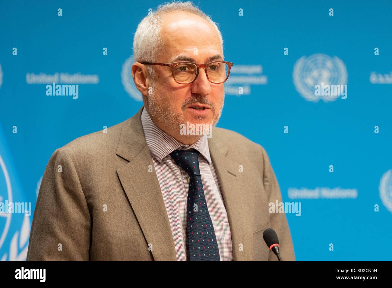 New York, United States. 31st Oct, 2025. Stephane Dujarric, spokesperson for the Secretary-General moderates press briefing at UN Headquarters. (Photo by Lev Radin/Pacific Press) Credit: Pacific Press Media Production Corp./Alamy Live News Stock Photo