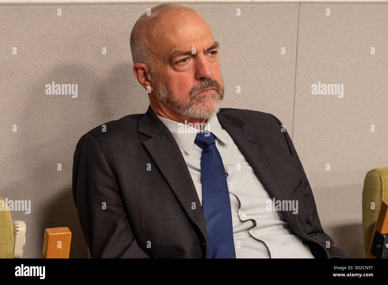 New York, United States. 31st Oct, 2025. Guest speaker Nicholas Koumjian, Head of Independent Investigative Mechanism for Myanmar at the press briefing at UN Headquarters. (Photo by Lev Radin/Pacific Press) Credit: Pacific Press Media Production Corp./Alamy Live News Stock Photo