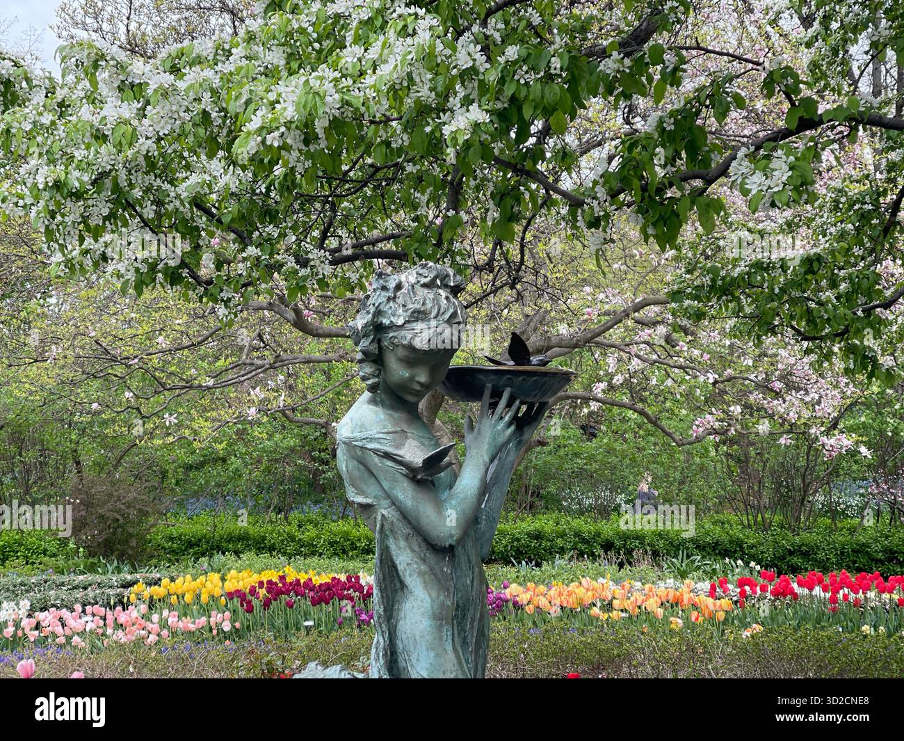 The Burnett Fountain in Central Park’s Conservatory Garden — a timeless tribute to The Secret Garden and the magic of imagination. - Smartphone Captured Stock Image