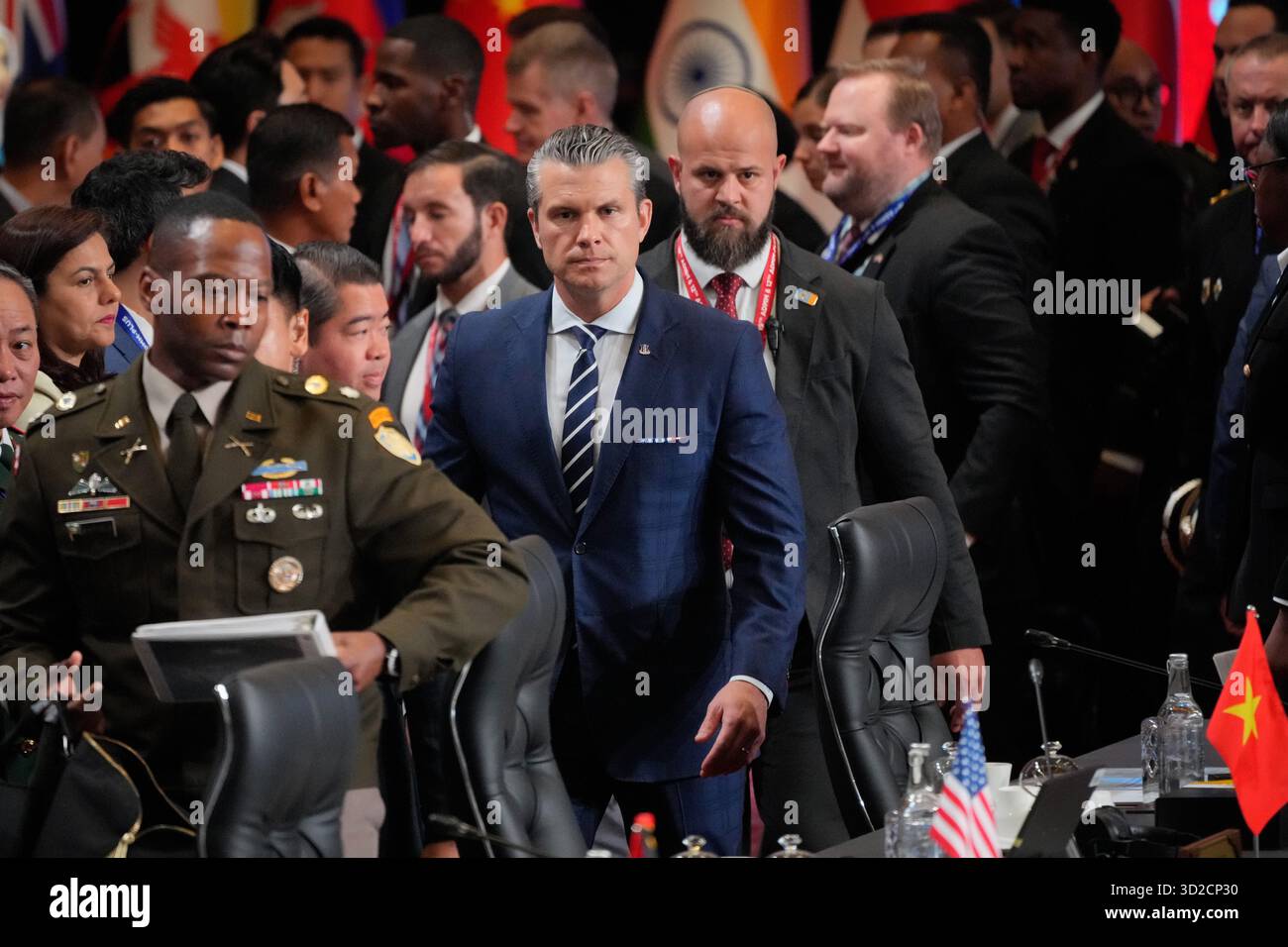 Us defense secretary pete hegseth center arrives for the asean defense ministers meeting plus in kuala lumpur malaysia saturd Us defense secretary pete hegseth center arrives for the asean defense ministers meeting plus in kuala lumpur malaysia saturd