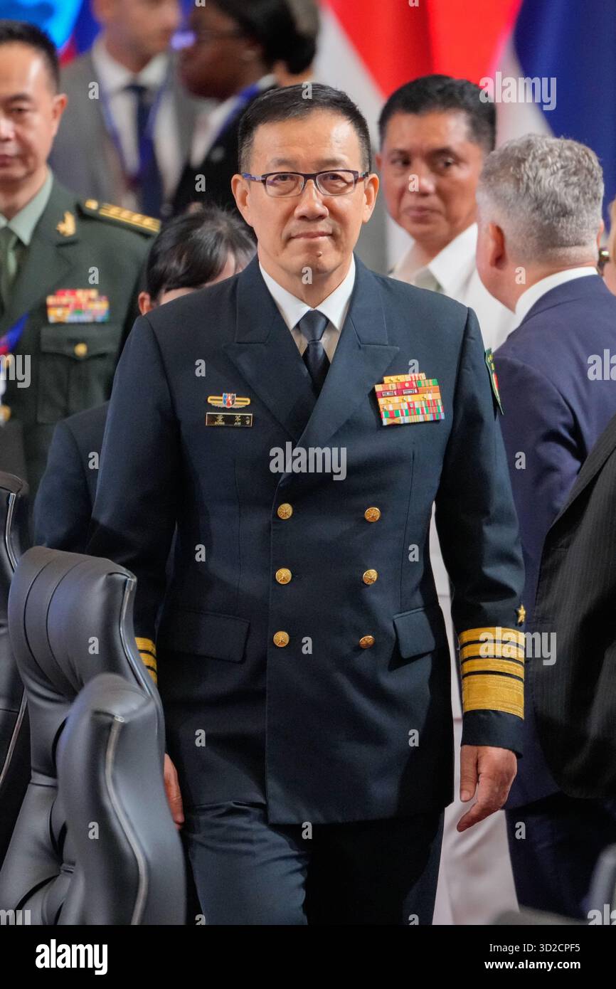 China's Defense Minister Dong Jun arrives for the ASEAN Defense ...