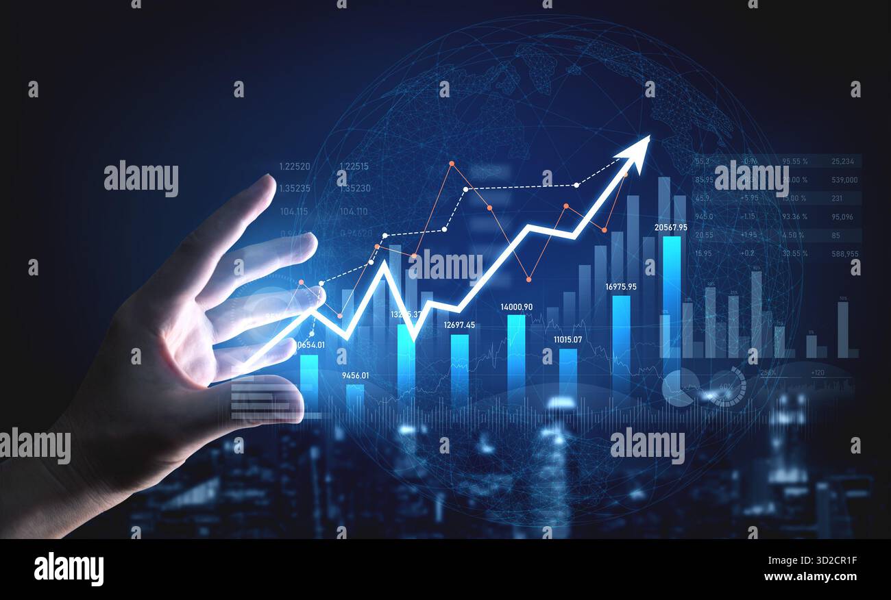 Dynamic data science visualization charts hi-res stock photography and ...