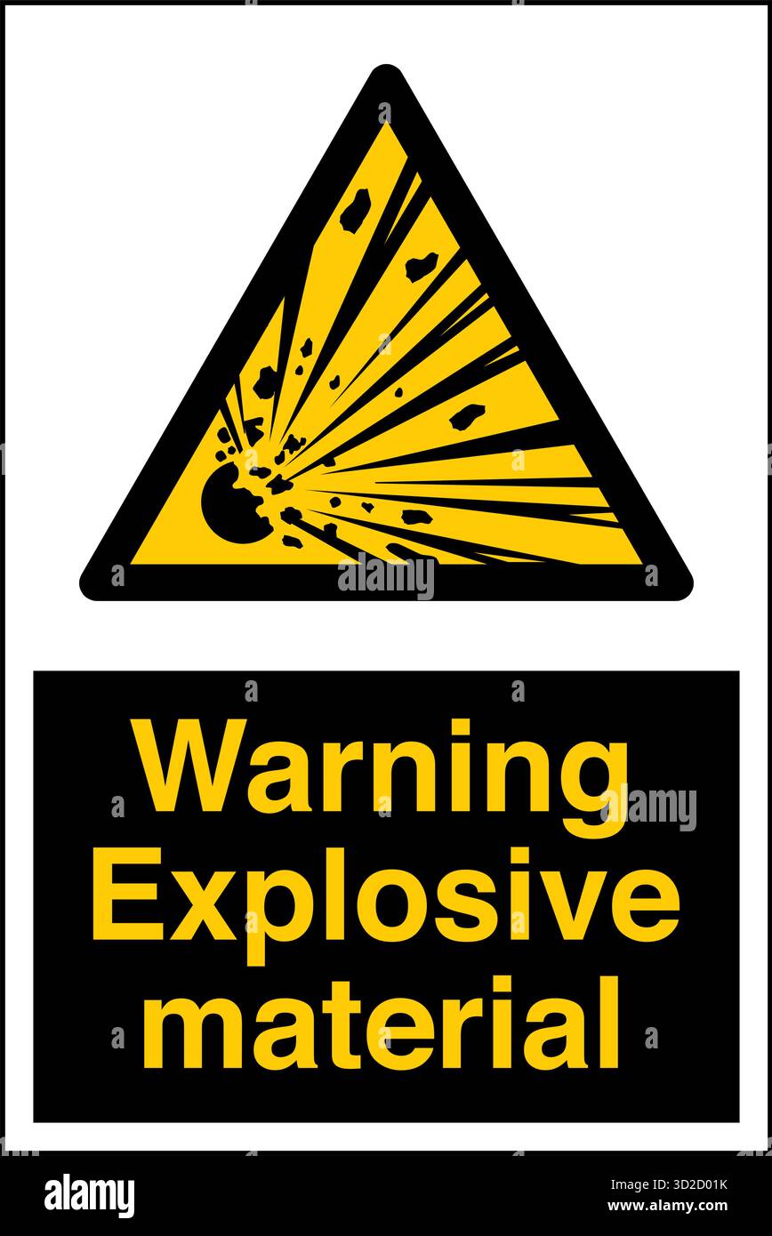 Warning Explosives Color ISO 7010 Registered Safety Signs for
