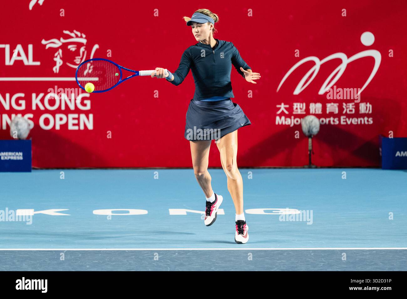 HONG KONG, China - during WTA 250 - Prudential Hong Kong Tennis Open at Victoria Park Tennis Court in Hong Kong, China Stock Photo