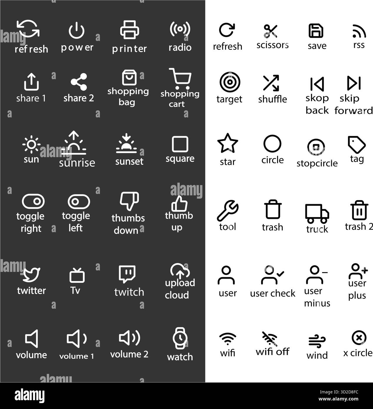 High resulation professional UI icons bundle in vector format Each icon ...