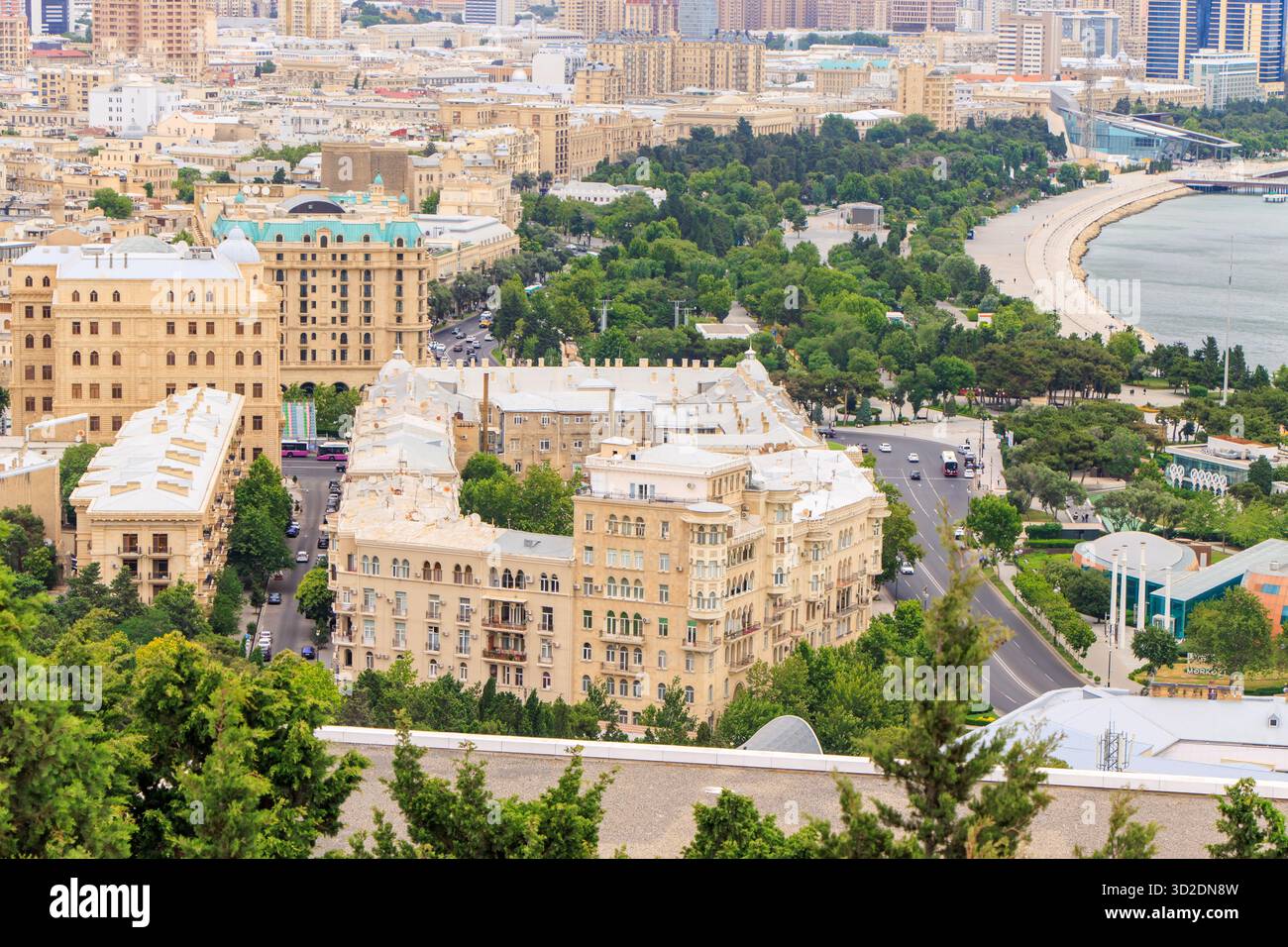 Baku, Azerbaijan. panoramic view of the city of Baku, the capital