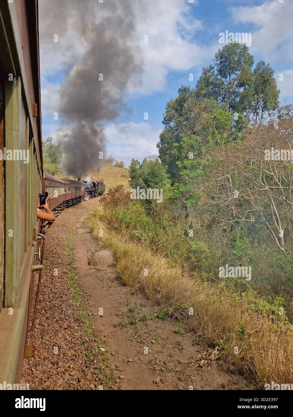 View from the Umgeni Steam Railway in the Valley of a Thousand Hills, South Africa. - Smartphone Captured Stock Image
