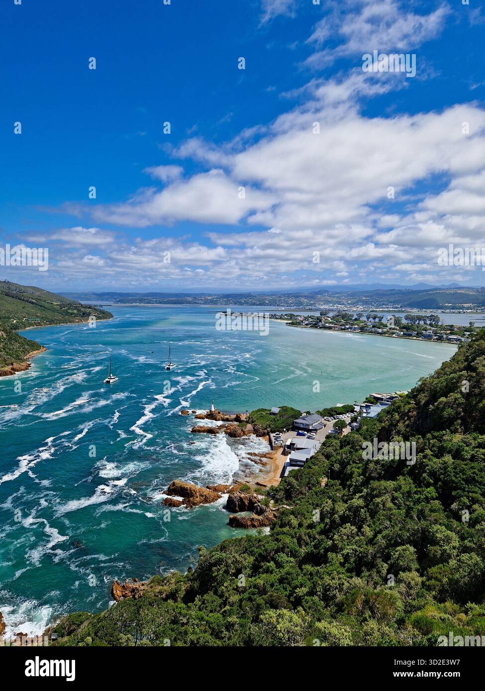 Summer day at the Knysna Lagoon entrance, Garden Route, South Africa. - Smartphone Captured Stock Image