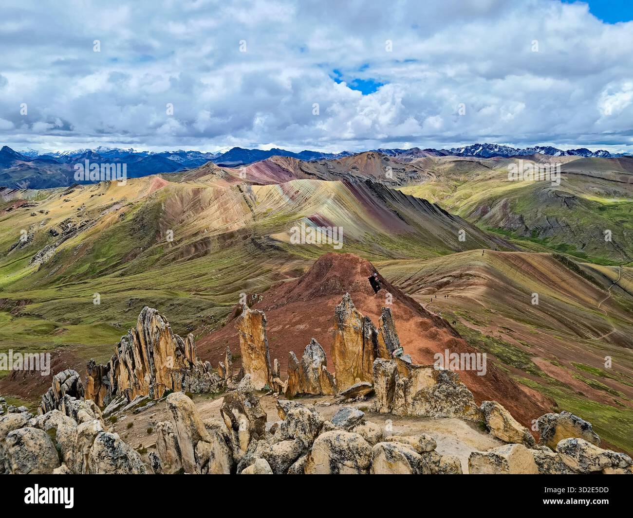 Stone Forest (Bosque de Piedras) at Palccoyo Rainbow Mountain, Cusco, Peru. - Smartphone Captured Stock Image