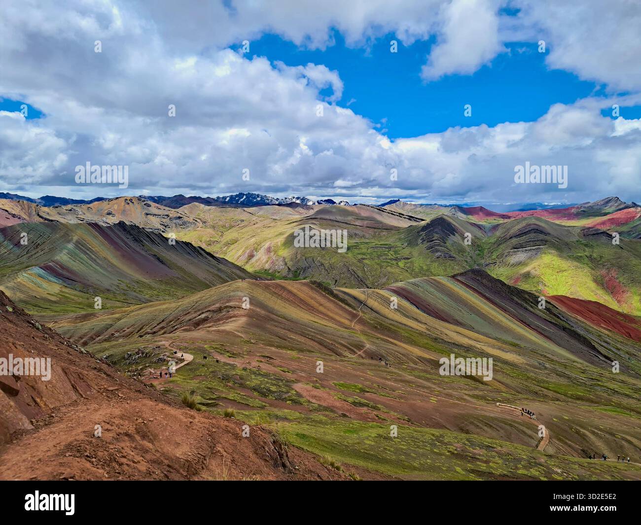 Colorful Andes mountains at Palccoyo, Vinicunca region, Peru. - Smartphone Captured Stock Image