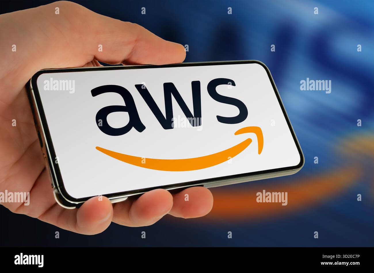 Amazon Web Services AWS cloud computing platform Stock Photo