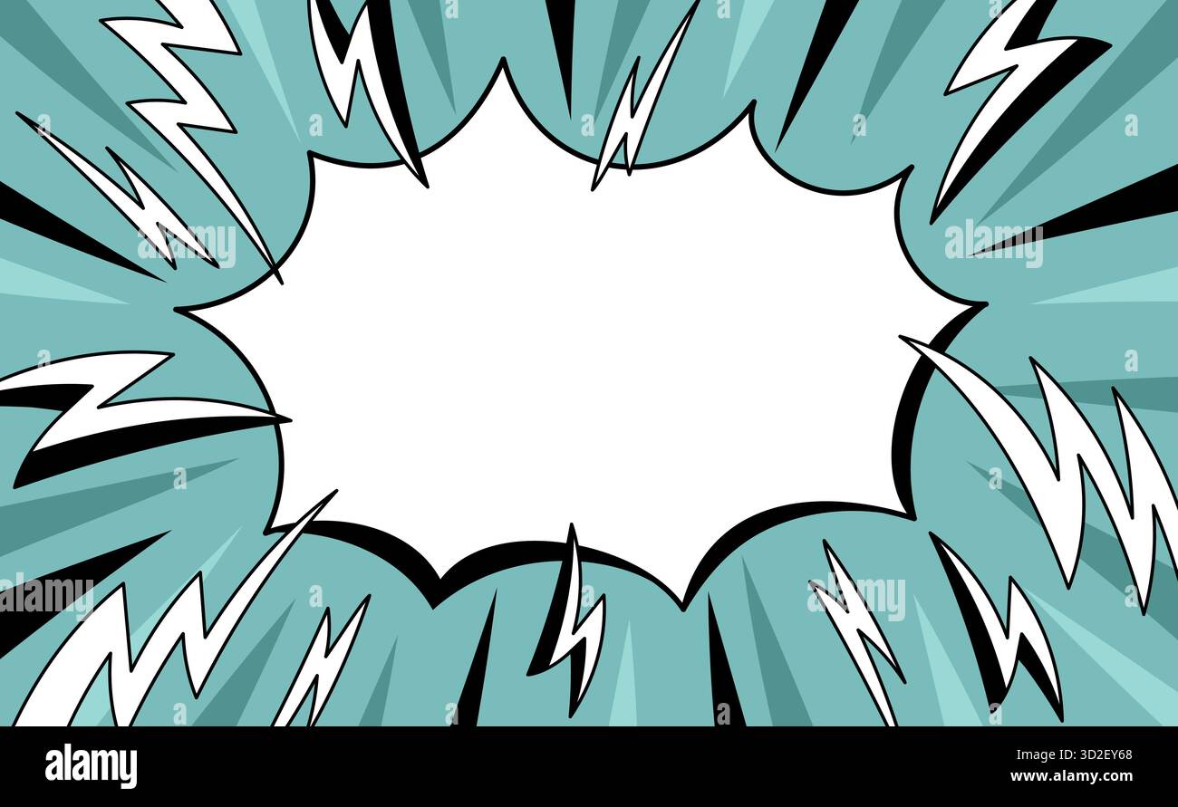 Thunderbolts frame. Comic book style border with doodle flash ...
