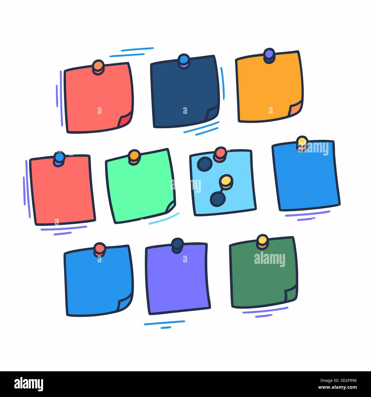 Colorful sticky notes Stock Vector