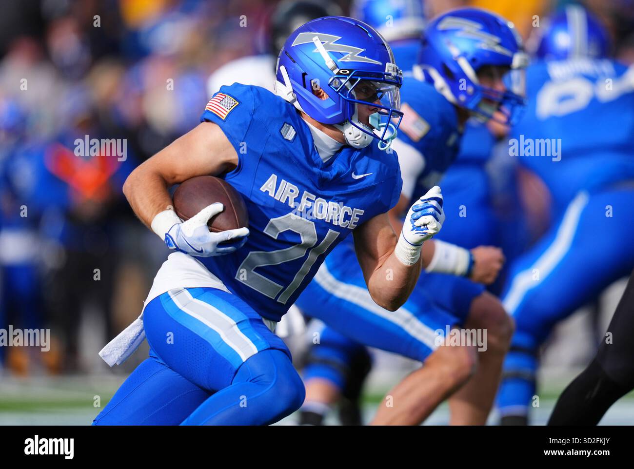 Air Force wide receiver Cade Harris runs against Army during the first ...