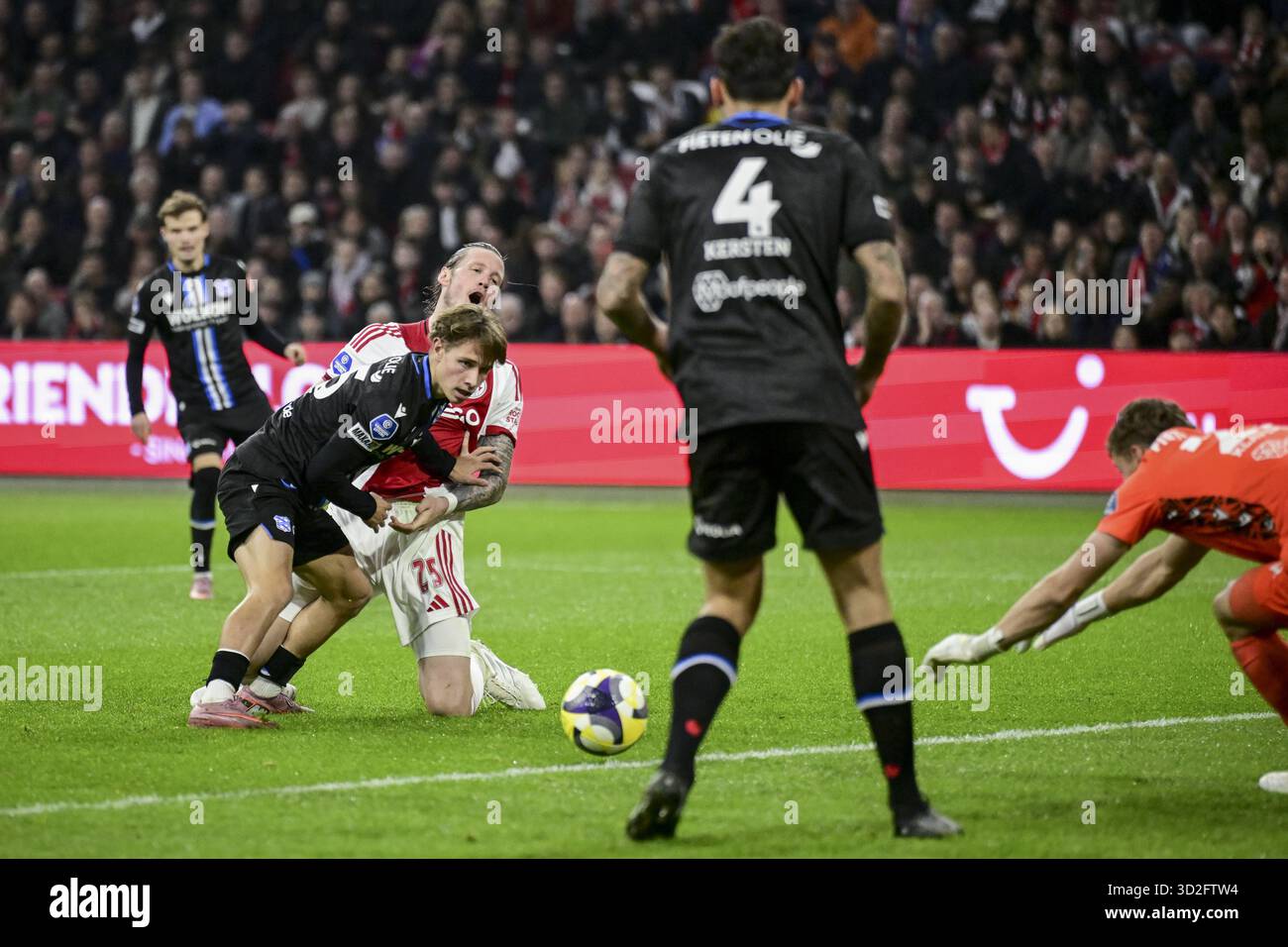 AMSTERDAM l r Oliver Braude Of SC Heerenveen Wout Weghorst Of Ajax amsterdam-l-r-oliver-braude-of-sc-heerenveen-wout-weghorst-of-ajax