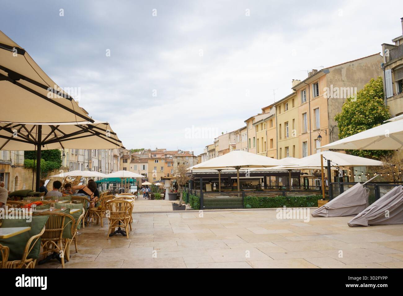 Aix-en-Provence, France - Pub and restaurants Stock Photo