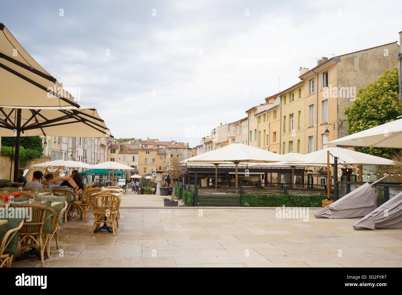 Aix-en-Provence, France - Pub and restaurants Stock Photo