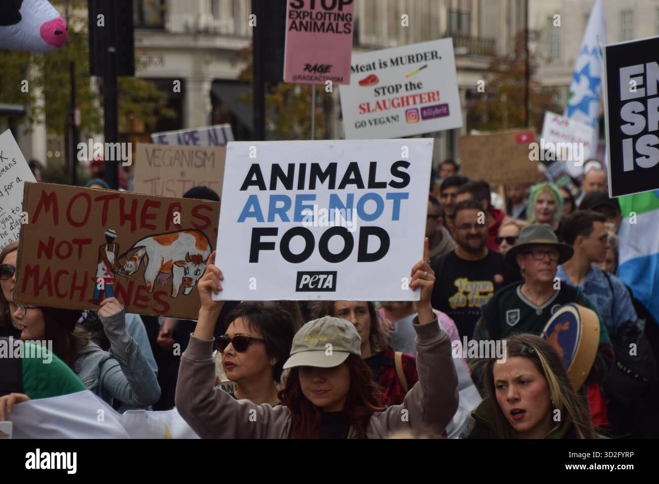 London, UK. 1st November 2025. Protesters pass through Regent Street ...